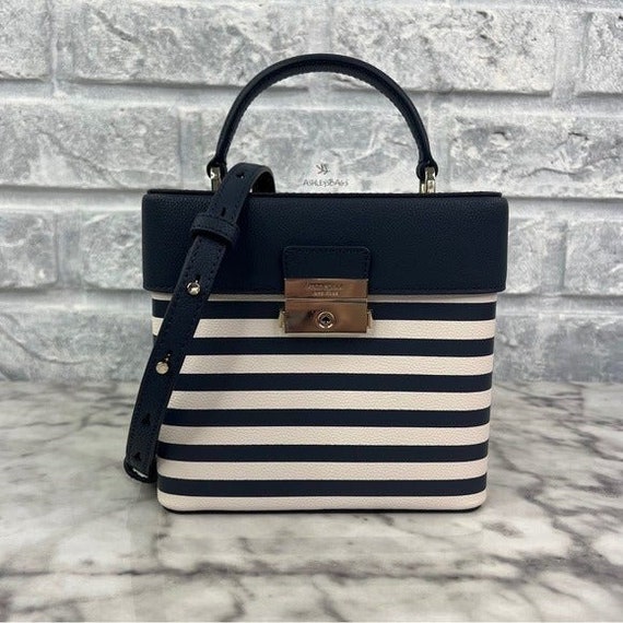 discounted Kate Spade Blue and White Striped Purse | denta-luks.com