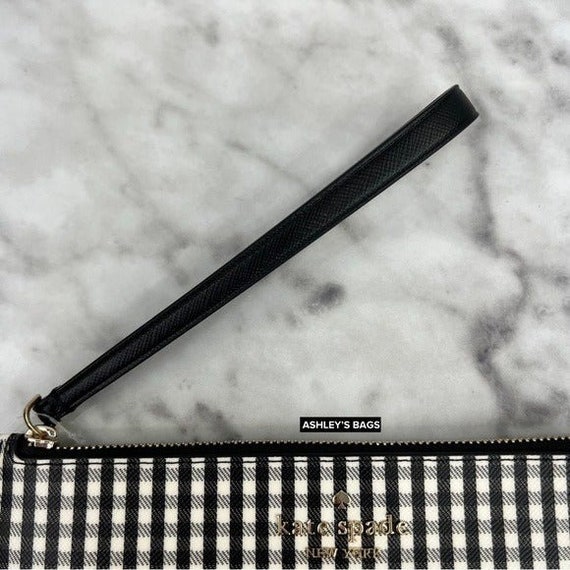 Kate Spade Lucy Jazzy Gingham Print Medium L-zip … - image 3