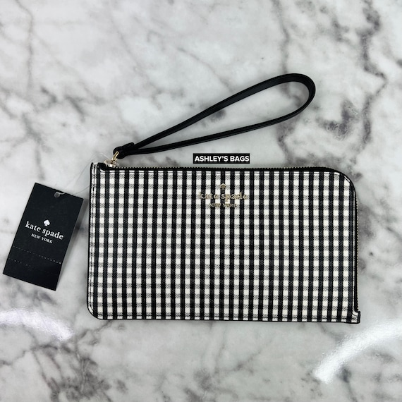 Kate Spade Lucy Jazzy Gingham Print Medium L-zip … - image 1