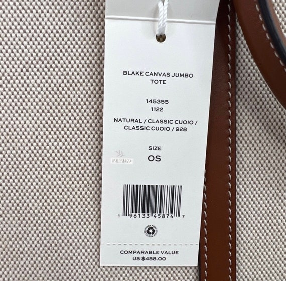 Tory Burch Natural & Tory Red Blake Canvas Bucket Bag, Best Price and  Reviews