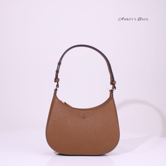 Tory Burch Emerson Saffiano Leather Shoulder Bag in Moose Brown - Etsy