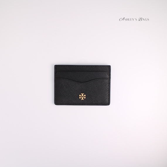 Tory Burch Emerson Slim Card Case Wallet in Black - Etsy