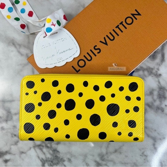 Louis Vuitton X Yayoi Kusama Zippy Wallet Epi Leather in Jaune 