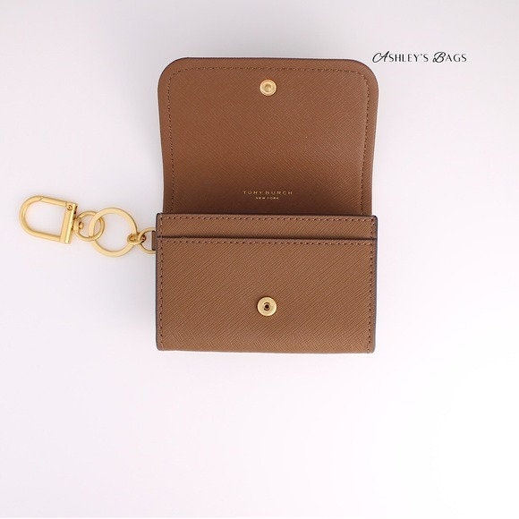 Tory Burch Emerson Zip Card Case Wallet in Moose Brown - Etsy