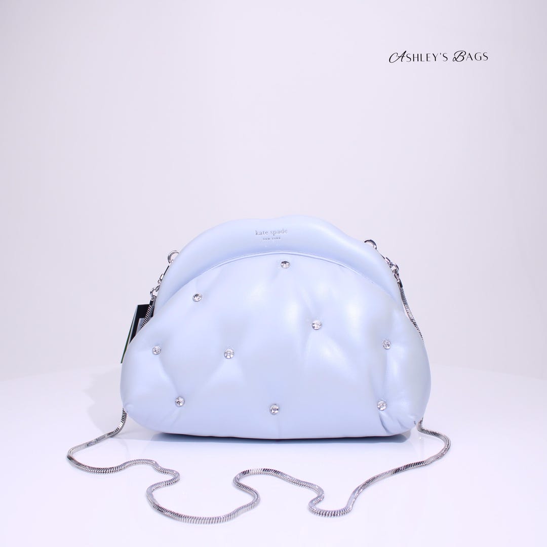 Kate Spade Shade Quilted Pearlized 3D Cloud Clutch Crossbody
