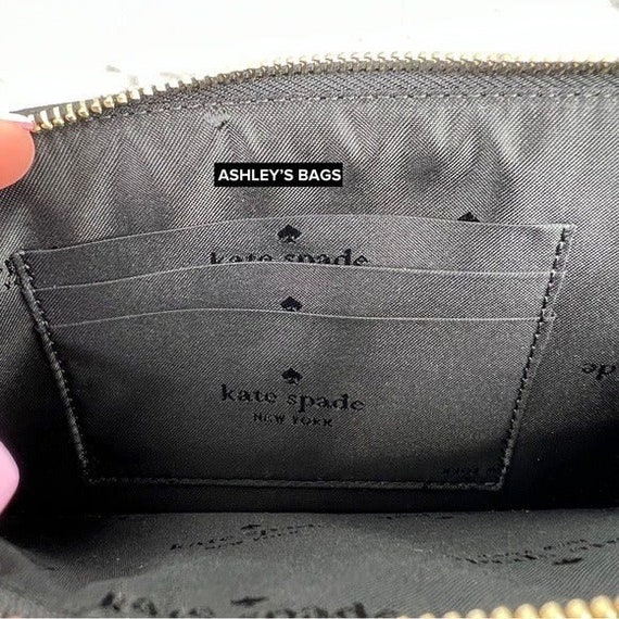 Kate Spade Lucy Jazzy Gingham Print Medium L-zip … - image 6