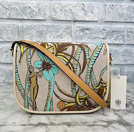 Tory Burch Emerson Printed Canvas Crossbody Shoulder Bag Etsy