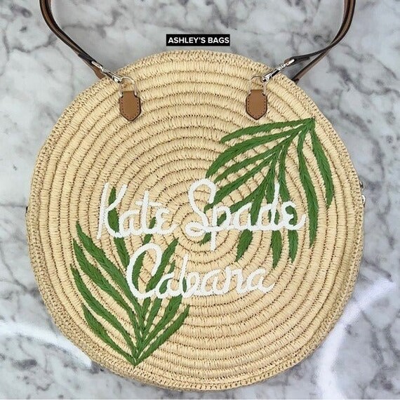 Kate Spade Sunkiss Cabana Straw Medium Tote - Etsy