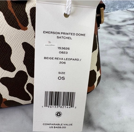 Tory Burch Emerson Printed Dome Satchel Crossbody in Leopard Print 