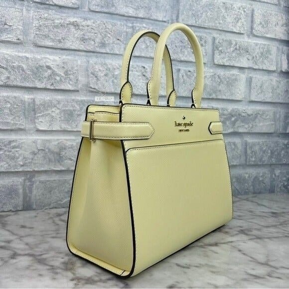 Kate Spade Staci Medium Satchel Crossbody in Lemon Fond 