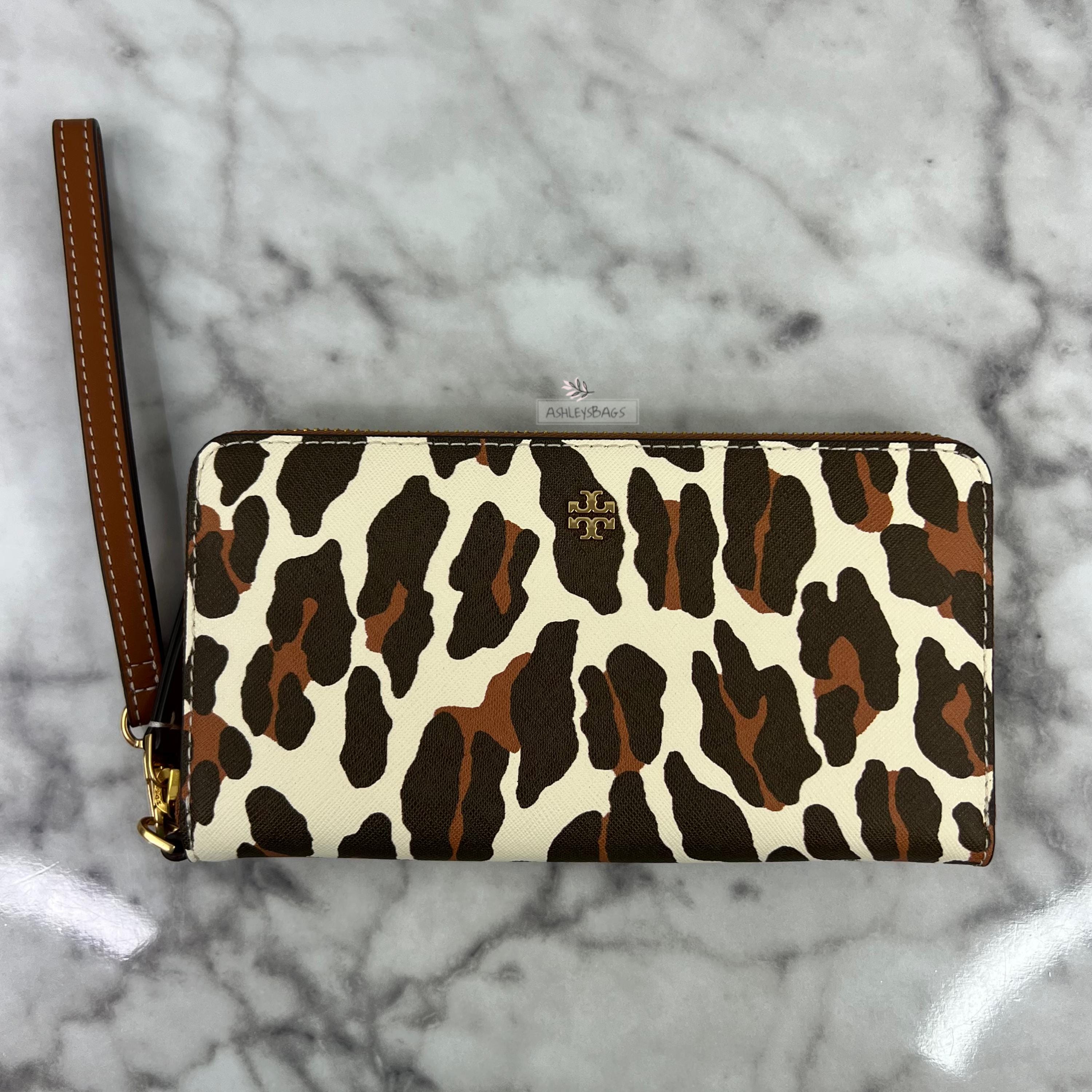 Tory Burch Emerson Printed Zip Continental Wallet Wristlet