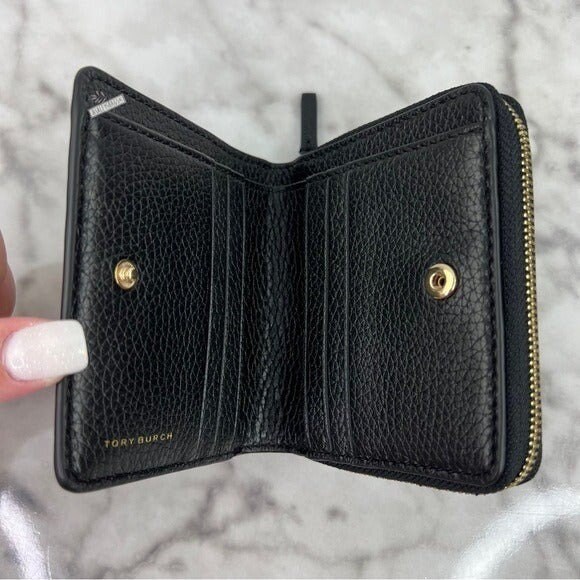 Tory Burch Thea Bifold Wallet in Black - Etsy