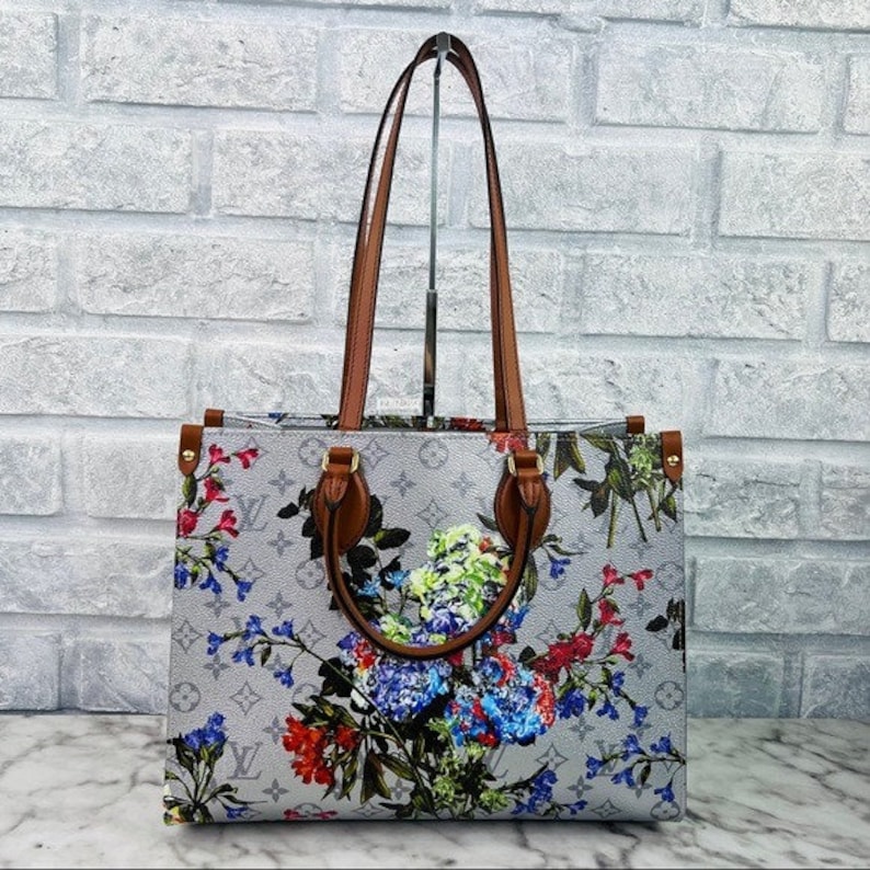 Louis Vuitton Limited Edition Garden Capsule Silver Floral Monogram OnTheGo MM image 2