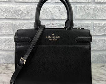 Kate Spade Staci Medium Satchel Crossbody In Black
