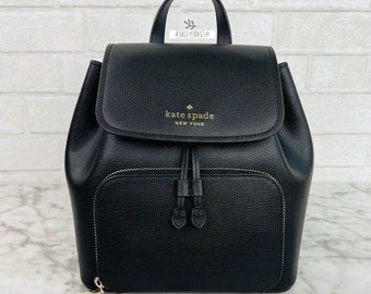 Kate Spade Black Darcy Flap Backpack