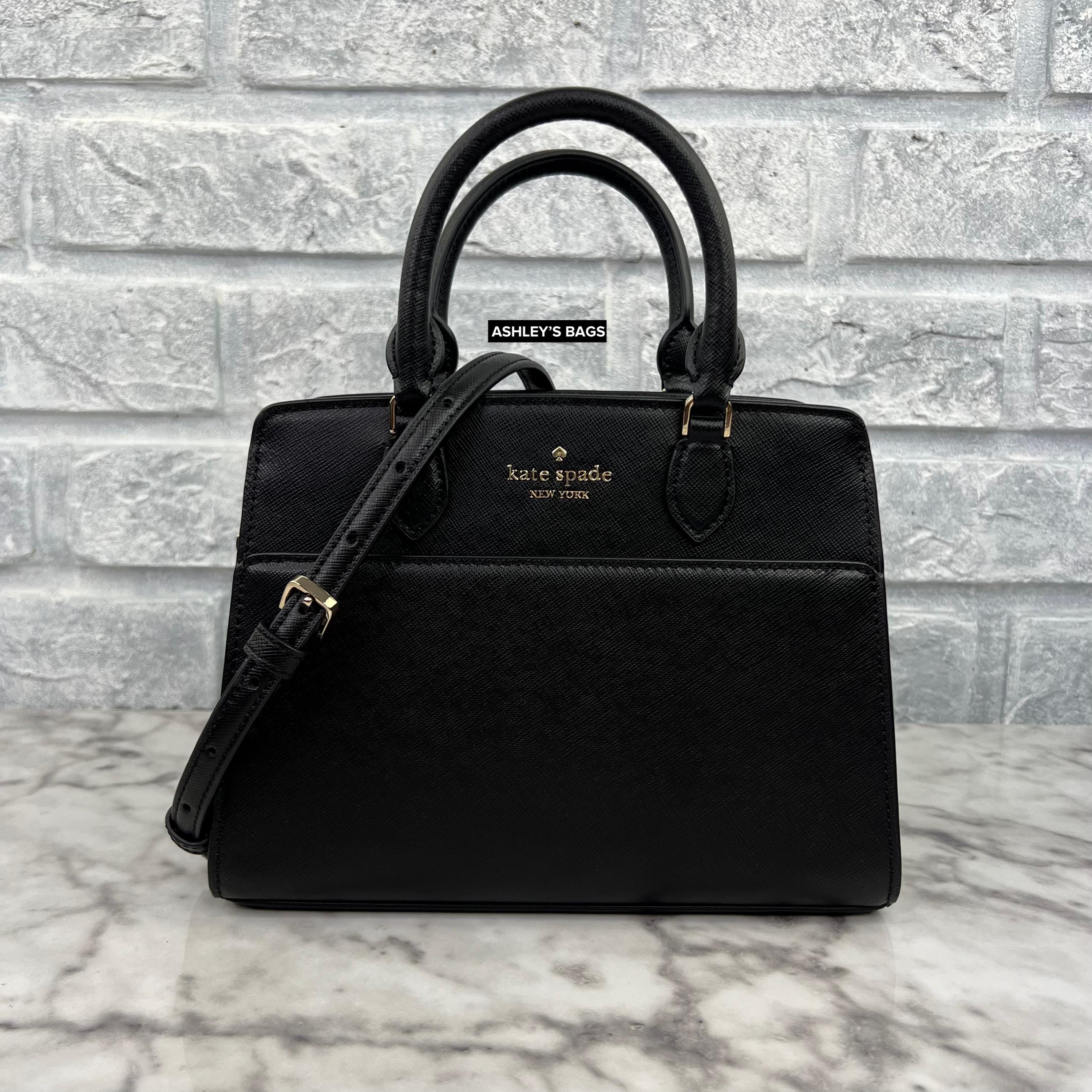 Kate Spade Madison Medium Satchel Crossbody in Black