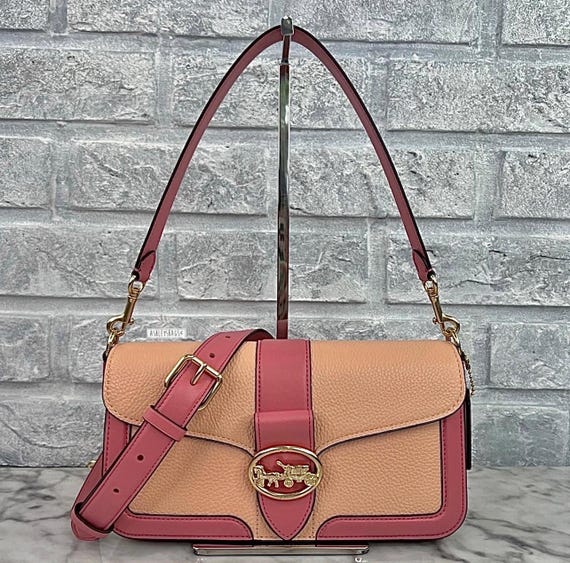 Coach Georgie Shoulder Bag Crossbody in Colorblock Faded Blush Taffy Etsy Canada