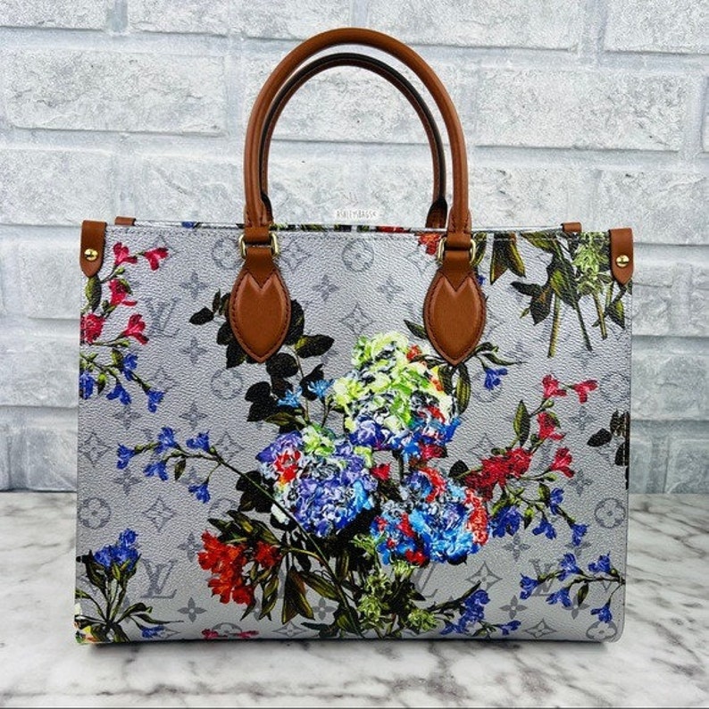 Louis Vuitton Limited Edition Garden Capsule Silver Floral Monogram OnTheGo MM image 1