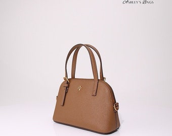 新作★TORY BURCH★EMERSON DOME SATCHEL 153317 Tory Burch Womens Emerson Dome Satchel Crossbody Bag (Moose