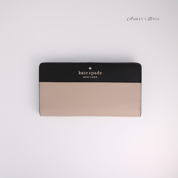 Kate Spade Staci Large Slim Bifold Wallet in Warm Beige Etsy