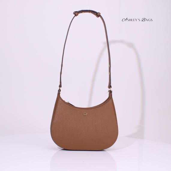 Tory Burch Emerson Saffiano Leather Shoulder Bag in Moose Brown - Etsy