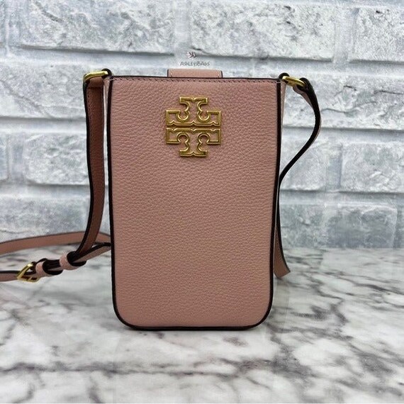 Tory Burch Light Rose Gold Emerson Leather Tote