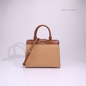 Kate Spade Reegan Colorblock Smooth Leather Satchel In Tiramisu Mousse