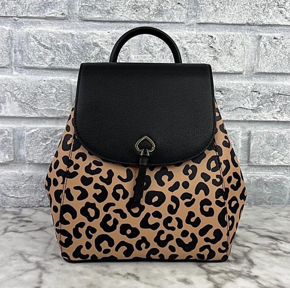 Kate spade backpack leopard 2025