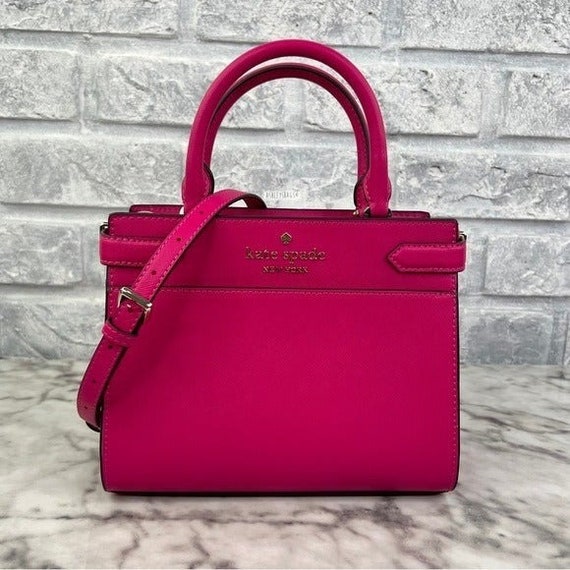Kate Spade Staci Small Saffiano Leather Satchel Handbag