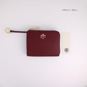 Carteira Tory Burch Carter Zip Coin Case em Granada Imperial