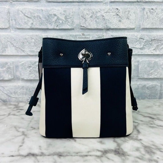 Kate Spade Marti Stripe Small Bucket Bag Shoulder Bag Crossbody