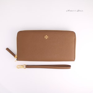 Cartera de mano continental grande Emerson de Tory Burch en marrón alce