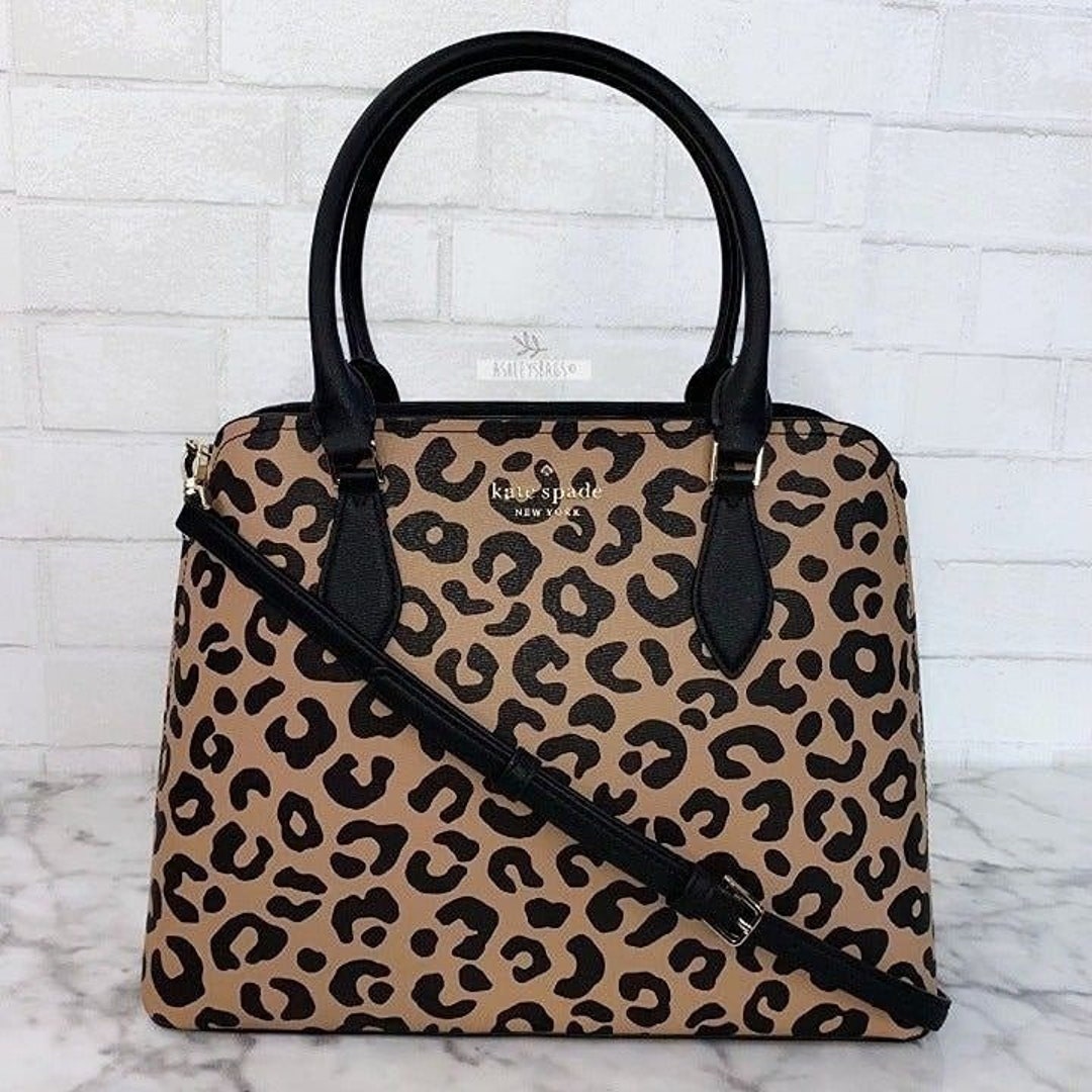 Kate Spade Cara Leopard Tote Cheetah WKR00535 Leopardo Animal Print NWT  $329 767883220917 | eBay