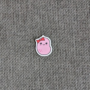Happy Potato Girl Sticker - 1.25in - Vinyl, Waterproof - Cute Pink Potato Smile - Glossy Sticker - Water Bottles, Laptop Decal, iPad, Binder