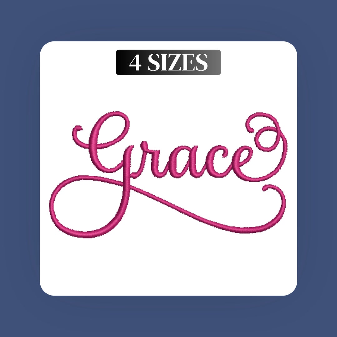Grace Embroidery Font Set 1.5 2.3 3.1 Etsy