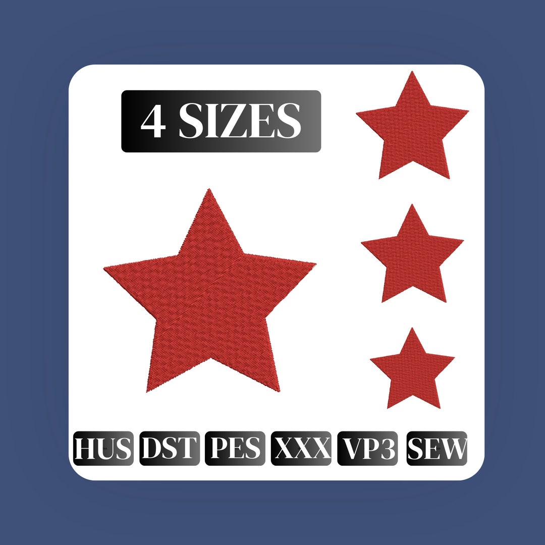 Star Embroidery Design Mini Star Embroidery Design Star Fill - Etsy