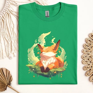 Zen Fox T Shirt, Stylish and Soft Nature Tee, Nature-Inspired T-Shirt, Magical Creature T-Shirt