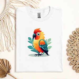 Cute Colourful Parrot T Shirt