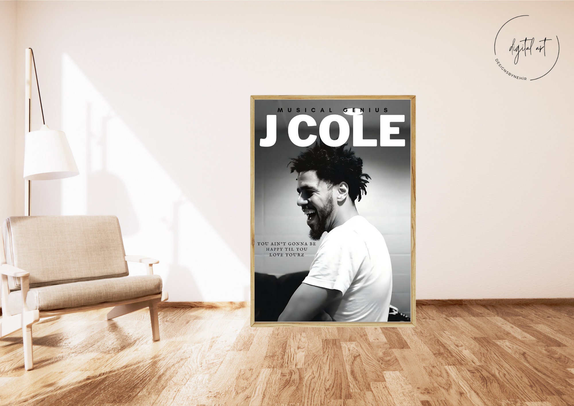 J Cole Poster Rapper Poster Rapper Wall Art J Cole Wall Art Cole World