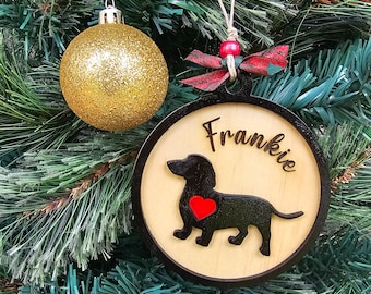 Dachshund Personalised Christmas ornament | Dachshund Ornament | Personalised Pet Ornament| Pet memorial ornament | Dog Ornament