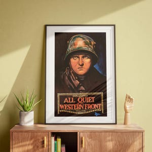 All Quiet on the Western Front, Vintage Wandkunst, Kriegsfilm, Filmplakat, Retro Kunst DIGITAL DOWNLOAD