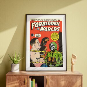 Forbidden Worlds, Vintage Wall Art, Classic Horror, Comic Book Poster, Retro Art DIGITAL DOWNLOAD