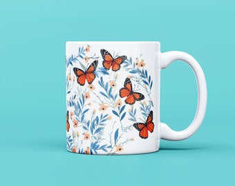 Beautiful Butterflies Mug | Monarch Butterfly, Orange Butterfly