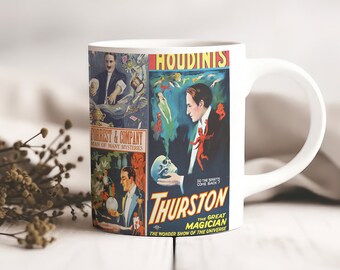 Showtime Retro Coffee Mug |  Circus Clowns, Classic Artwork, Vintage Artwork