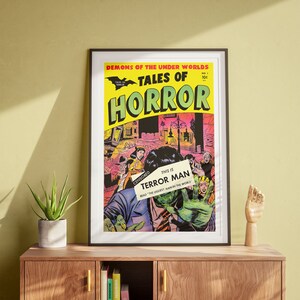 Tales of Horror, Vintage Wall Art, Comic Book Poster, Classic Horror, Retro Art DIGITAL DOWNLOAD