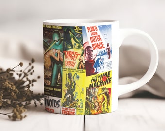 Sci-Fi Retro Coffee Mug |  Science Fiction, Retro Sci-Fi, Vintage Movie Poster, Classic Artwork