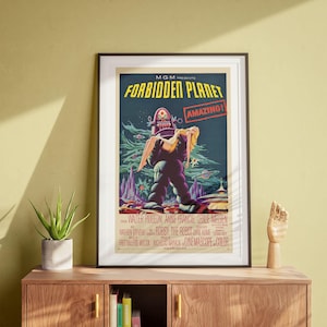 Verbotener Planet, Vintage Wall Art, Science Fiction Kunstwerk, Film Poster, Retro Kunst DIGITAL DOWNLOAD