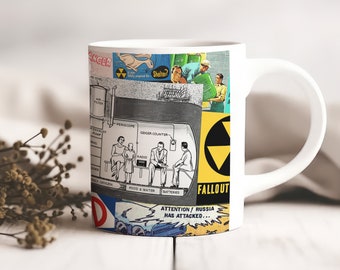 Nuclear War Retro Coffee Mug | Fallout Art, Classic Artwork, Vintage Artwork