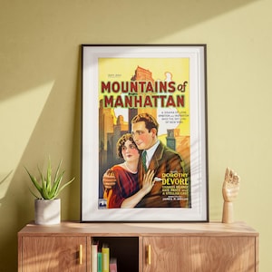 Mountains of Manhattan, Vintage Wall Art, Golden Age of Cinema, Movie Poster, Retro Art DIGITAL DOWNLOAD