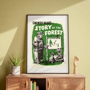 Waldbrand, Vintage Wandbild, Kunst, Retro PSA, Classic Poster DIGITAL DOWNLOAD